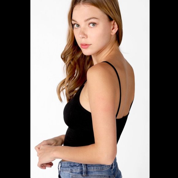 New Black Super Comfortable Relaxed Fit Ribbed Crop Top - Picture 2 of 4